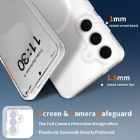Coque de protection intégrale magnétique 2-en-1 effet peau, compatible avec A17 4G 5G, avec découpe précise pour appareil photo
