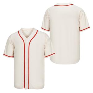 Camiseta de Béisbol en Existencia, Ropa Deportiva Informal, Bordado Personalizado, Impresión de Logotipo, Número, Letra, Camiseta Roja con Botones, Camiseta de Softbol - Product Image 5