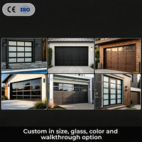 Porte de garage sectionnelle en aluminium à rupture de pont thermique de 60 mm, double isolation, verre Low-E couleur RAL, norme CE, fabrication OEM
