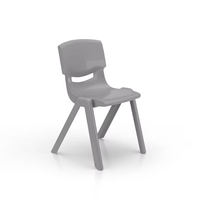 Chaises en plastique moulées d'une seule pièce ; Chaises empilables pour les élèves des écoles primaires et secondaires ; Chaises gain de place