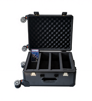 Valise de transport à roulettes pour cartes gradées et slabs, avec compartiments de rangement