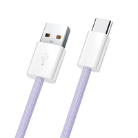 Kabel Data USB 65W Pengisian Cepat Tipe-C ke Tipe-C, USB-A, Konektor PD USB 3.0, OTP OVP dengan Bahan Nilon Terjalin