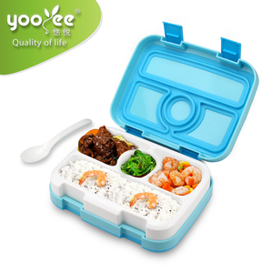 Vaatwasmachinebestendig Bento Lunch Box Set Met 4 Compartimenten Bpa Gratis Bento Opbergdoos