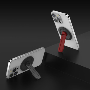 Desktop Magnetic Phone Ring <b>Holder</b> For <b>IPhone</b> Flexible Folding Stand For Gaming Metal Material PJ-05 Black Gray Gold - Product Image 2