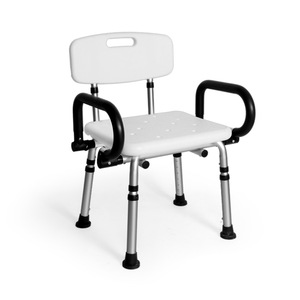 Tabouret de douche Concord avec accoudoirs, hauteur réglable, pliable, pour équipement de sécurité dans la salle de bain - Product Image 2