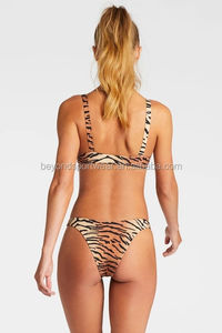 पर्यावरण के अनुकूल पुनर्नवीनीकरण rpet कपड़े कस्टम बनाने की क्रिया मुद्रित सेक्सी कंजूस किशोर बिकनी swimwear के - Product Image 5