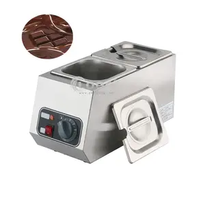 Máquina de derreter 2 tanques do chocolate quente do restaurante mini máquina aquecedora de chocolate para uso comercial