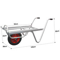 Chariot en aluminium à plateforme personnalisable, 13x3 pouces, roue simple, pneu pneumatique, chariot pour l'agriculture domestique, outils de jardinage, utilisation OEM