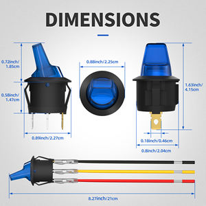 สวิตช์<span class=keywords><strong>เปิด</strong></span>/<span class=keywords><strong>ปิด</strong></span>แบบกลม LED <span class=keywords><strong>12V</strong></span> สวิตช์<span class=keywords><strong>เปิด</strong></span>/<span class=keywords><strong>ปิด</strong></span>สำหรับเรือทางทะเล20A UL จดทะเบียน - Product Image 2