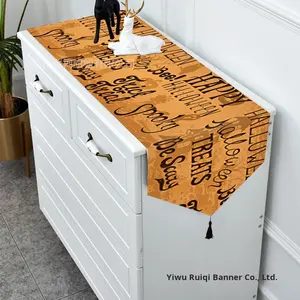 Para Amazon Cross-Border Nuevo Festival de fantasmas de Halloween Mantel de calabaza Camino de mesa irregular para el hogar para reuniones familiares - Product Image 4