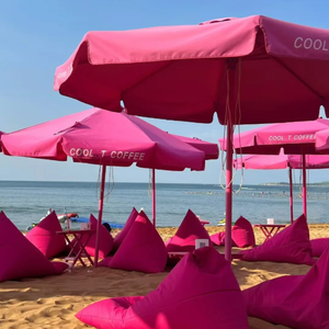 Parasol commercial de haute qualité en aluminium LS Costom, grand parasol tropical avec logo, parasol de plage, parasol d'extérieur, parasol de café - Product Image 4