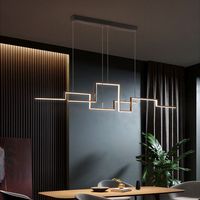 Lustre moderne en aluminium certifié LED Art Déco pour salle de bain, salon, salle à manger, luminaire suspendu créatif, CRI élevé 90