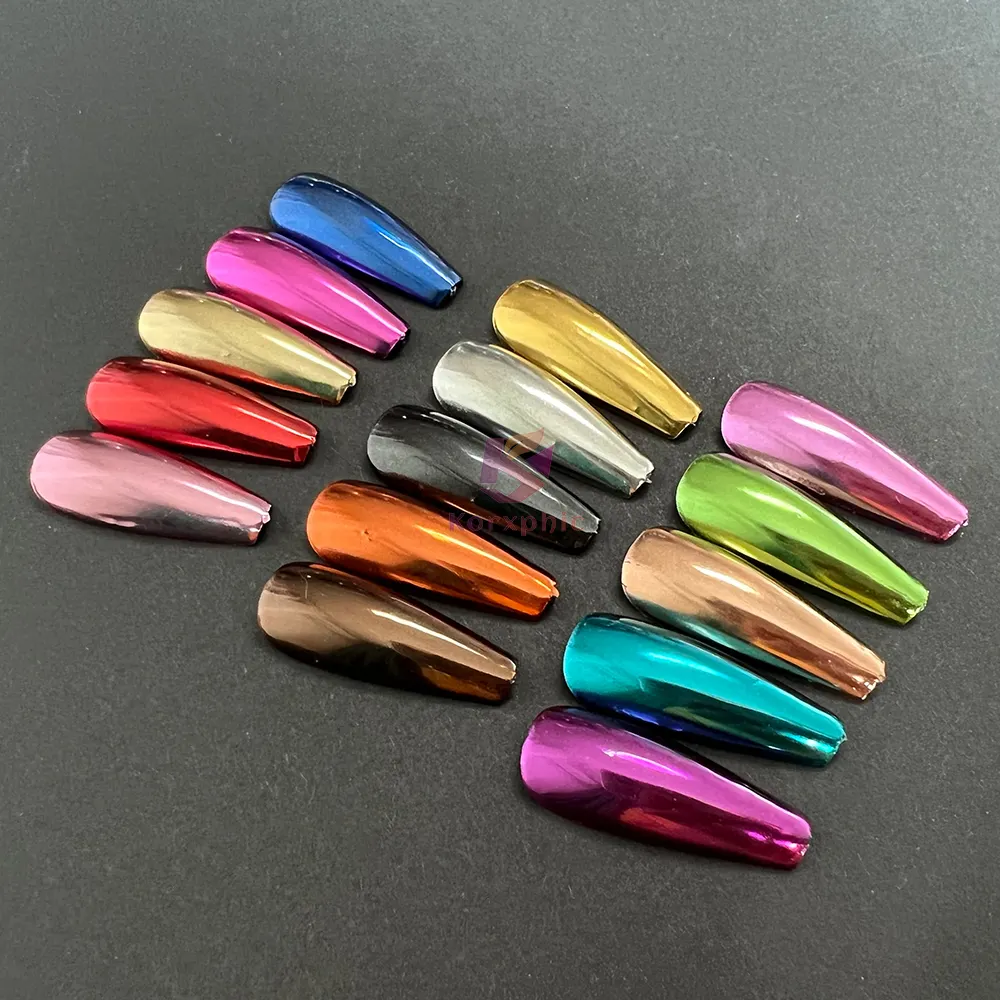 Vente chaude Métallique Miroir Perle Chrome Manucure Nail Art Pigment Poudre