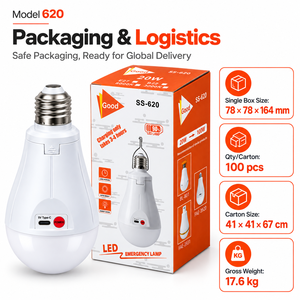 Ampoule LED d'extérieur à commande tactile, lampe de jardin, lampe de secours domestique, rechargeable par USB, étanche, lampe de rue nocturne, batterie au lithium 85-265V - Product Image 4