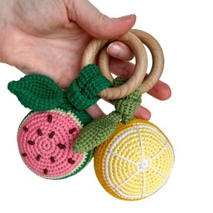 Sonajero de Ganchillo para Bebé, Juguetes de Ganchillo para Bebé, Juguetes Orgánicos de Madera para Recién Nacidos, Sonajeros de Animales para Recién Nacidos, Animales de Peluche Tejidos, Regalos - Product Image 4
