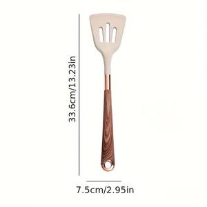 MUYULINS <b>Silicone</b> Kitchen Spatula Set Heat-resistant Non-stick Easy to Clean Durable Professional Cooking Tools for Home Use - Product Image 4