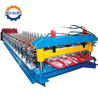 Machine de fabrication de tôles IBR en tuiles émaillées de haute qualité, machine de pressage pour tôles de toiture ondulées et trapézoïdales à double couche