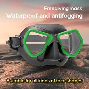 Masque de plongée et tuba ZMZ 65CC à faible <span class=keywords><strong>volume</strong></span> pour apnée, verres en verre trempé, certifié CE, en silicone liquide + étui en PC EVA pour hommes - Product Image 2