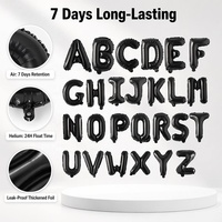 50 ballons en aluminium de 16 pouces, haute brillance, qualité hélium, étanches, sans couture, écologiques, pour fête d'anniversaire, lettres de l'alphabet