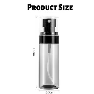 50ml/80ml Clear PET Fine <b>Mist</b> Spray <b>Bottle</b> with Black Pump & Protective Cap, Travel Skincare <b>Bottle</b> - Product Image 2