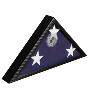 Boîte à drapeau en bois <span class=keywords><strong>et</strong></span> verre de style américain, finement conçue <span class=keywords><strong>et</strong></span> fabriquée à la main - Product Image 1