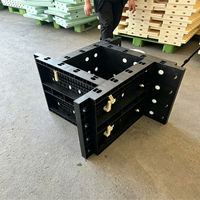 Moules à colonnes carrées en plastique et acier réglables et réutilisables pour le coulage de béton