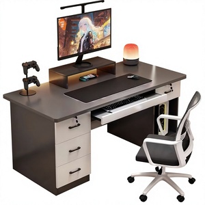 Bureau d'ordinateur simple et moderne, résistant à la corrosion, avec tiroirs, pour la maison, la chambre, le bureau, les locations et l'usage commercial - Product Image 3