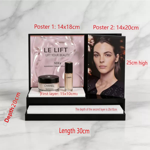 Support de présentation cosmétique <span class=keywords><strong>en</strong></span> acrylique à 2 niveaux pour magasin de détail et diffusion <span class=keywords><strong>en</strong></span> direct - Product Image 4