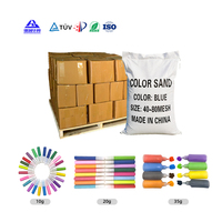 Sable coloré non toxique et sans poussière pour la peinture sur sable en extérieur, les loisirs créatifs, l'art des bouteilles et les projets artisanaux créatifs