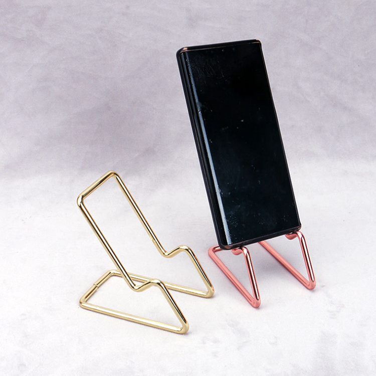 Металлический держатель для телефона, настольная подставка, держатель для телефона, зажимы, золотые/розовые золотые цвета
