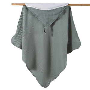 <span class=keywords><strong>Accappatoio</strong></span> in garza di cotone con cappuccio per neonati, asciugamano assorbente da bagno con motivo a lettere - Product Image 5