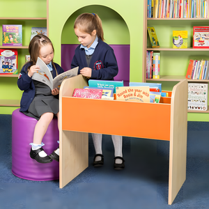 Montessori hiện đại duy nhất cao đôi thấp Cuốn sách trình duyệt kệ có thể gập lại cho ngoài trời mẫu giáo Toddler thư viện trường ăn uống - Product Image 2