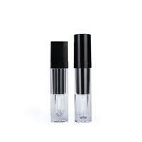 Tube de gloss à lèvres en plastique rond carré de couleur unie Jinze avec impression sérigraphique, diamètre 20,5 mm, 5 ml/3 ml