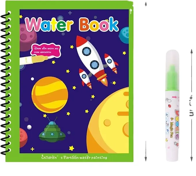 DISN Water Coloring Book-4Packs- for Toddler2-4Years-Mess Free Coloring Book-Books for 3 Year Olds-Reusable Coloring Book