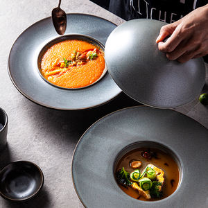 Juegos de Vajilla de Cerámica Estilo Japandi con Logo Personalizado, Suministros de Porcelana para Hotel, Platos y Vajilla para Restaurante - Product Image 4