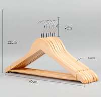 Cintres en bois massif antidérapants de qualité supérieure, texture naturelle, rainures pour les épaules, cintres en bois robustes pour l'affichage en boutique de vêtements