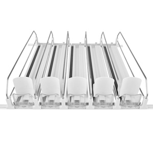 Thương mại nước giải khát Pusher hệ thống bánh răng điều khiển có thể điều chỉnh có thể chai Rack hiển thị cho siêu thị - Product Image 6