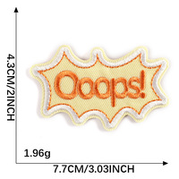 Badge brodé sur ordinateur, motif lettre anglaise originale, autocollant brodé, patch accessoire DIY, autocollant en tissu