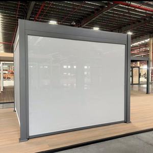 Pergola en aluminium à lames orientables motorisée <span class=keywords><strong>avec</strong></span> télécommande, tailles personnalisables, résistante au soleil, au vent et à l'eau, à intensité lumineuse variable, respirante - Product Image 4