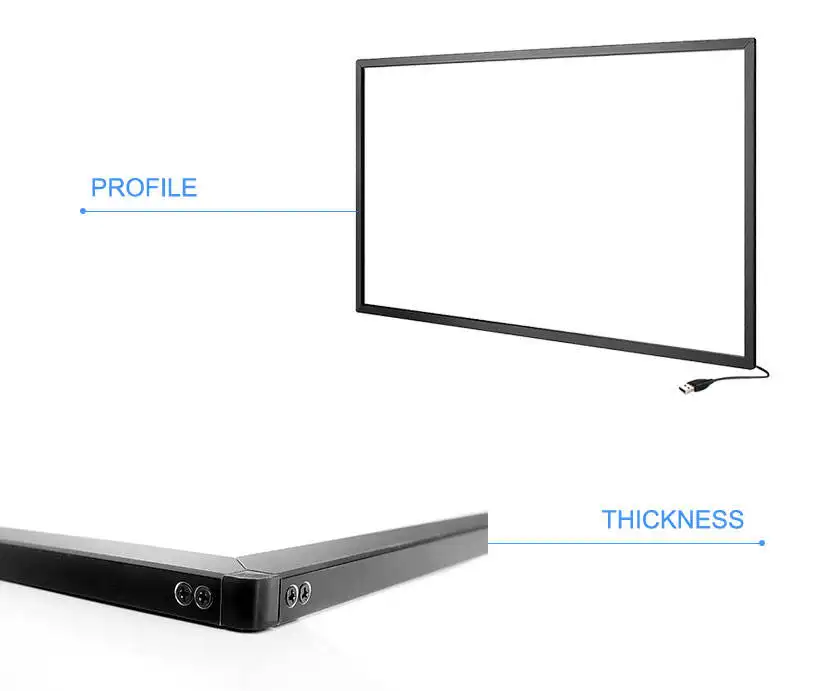 मल्टी-टच 39 इंच इन्फ्रारेड टच फ्रेम आईआर विदाउट ग्लास यूएसबी इंटरफेस फ्री-ड्राइव