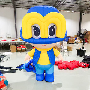 Cartoon Character <b>Inflatable</b> Costume 6-8 Ft Digital Printing Multi Color Zipper Closure Electric Pump <b>Inflation</b> - Product Image 3