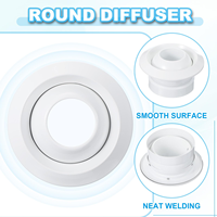 Diffuseurs d'air modernes en alliage d'aluminium et plastique, réglables, durables, pour extérieur, à montage mural, faciles à installer