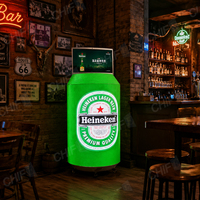 Écran LED créatif en forme de canette de bière, affichage vidéo 360°, pilier d'affichage LED cylindrique pour exposition