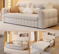 Sofá Cama de Tela para Sala de Estar, Sofá Cama Convertible Moderno que Ahorra Espacio, Función de Sofá Cama para Hogares Modernos y Apartamentos Pequeños