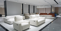 Sillón Reclinable Eléctrico de Cuero Genuino Individual para Cine en Casa, Moderno y de Lujo, con Luz LED y Madera Extensible