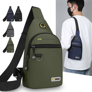 Men's Chest Bag Oxford Cloth Waterproof Durable Multi Functional Outdoor Sports Travel Crossbody Bag Solid Color - Product Image 4