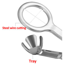 En stock Coupe-oeufs en acier inoxydable 304 durable Coupe-oeufs en métal multifonctionnel pour la maison - Product Image 5