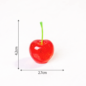 <span class=keywords><strong>Abalorios</strong></span> de resina <span class=keywords><strong>3D</strong></span> con forma de cereza para manualidades, dijes de resina de frutas para accesorios de bricolaje para pendientes y collares, dijes creativos de comida en miniatura - Product Image 6