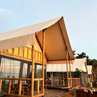 Tienda de Safari al aire libre impermeable de lujo para glamping tienda de hotel de tela de PVC