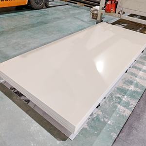 装飾のための白い光沢のある<span class=keywords><strong>PVC</strong></span>壁パネルUV大理石シート卸売 - Product Image 1